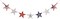 Wooden 4th Of July Banner Decor, Wood Patriotic Red White And Blue Star Garland